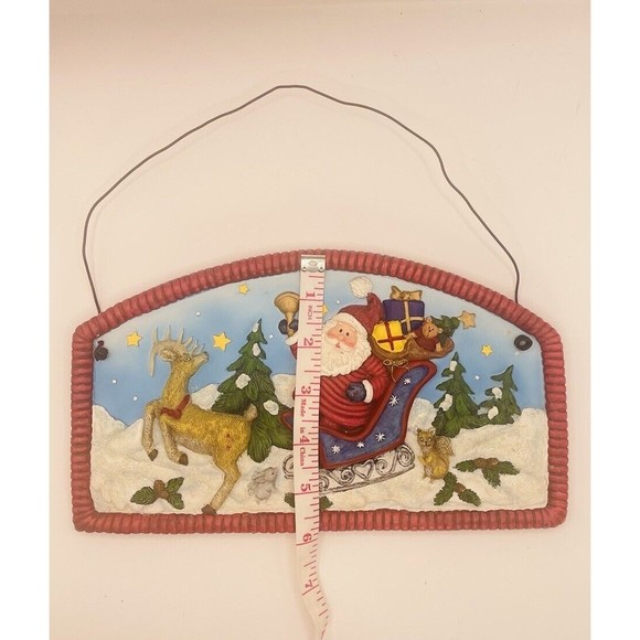 Vintage Christmas Wall Door Decor Santa’s Sleigh 10” X 6” - Picture 3 of 5